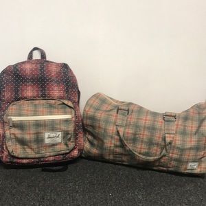 Hershel backpack and duffle combo